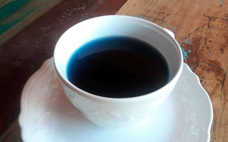 Tasse mit Blue Butterfly Pea Tea