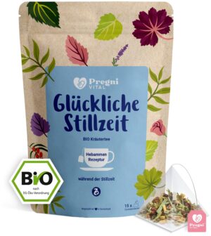 Glückliche Stillzeit BIO Schwangerschaftstee mit Bockshornklee - von PregniVital®  von PregniVital